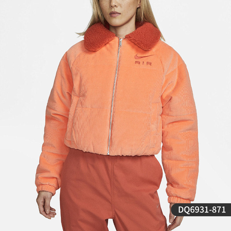 Nike/Nike Official Genuine Women's Corduroy Lapel Warm Athleisure Jacket DQ6931-259
