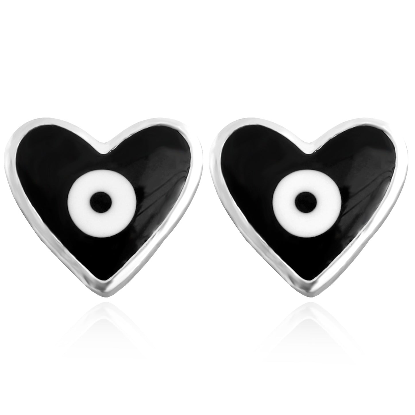 Jewelry Factory Customization Mini Heart-shaped Demon Eye Earrings Stud Earrings Luxury Niche Earrings