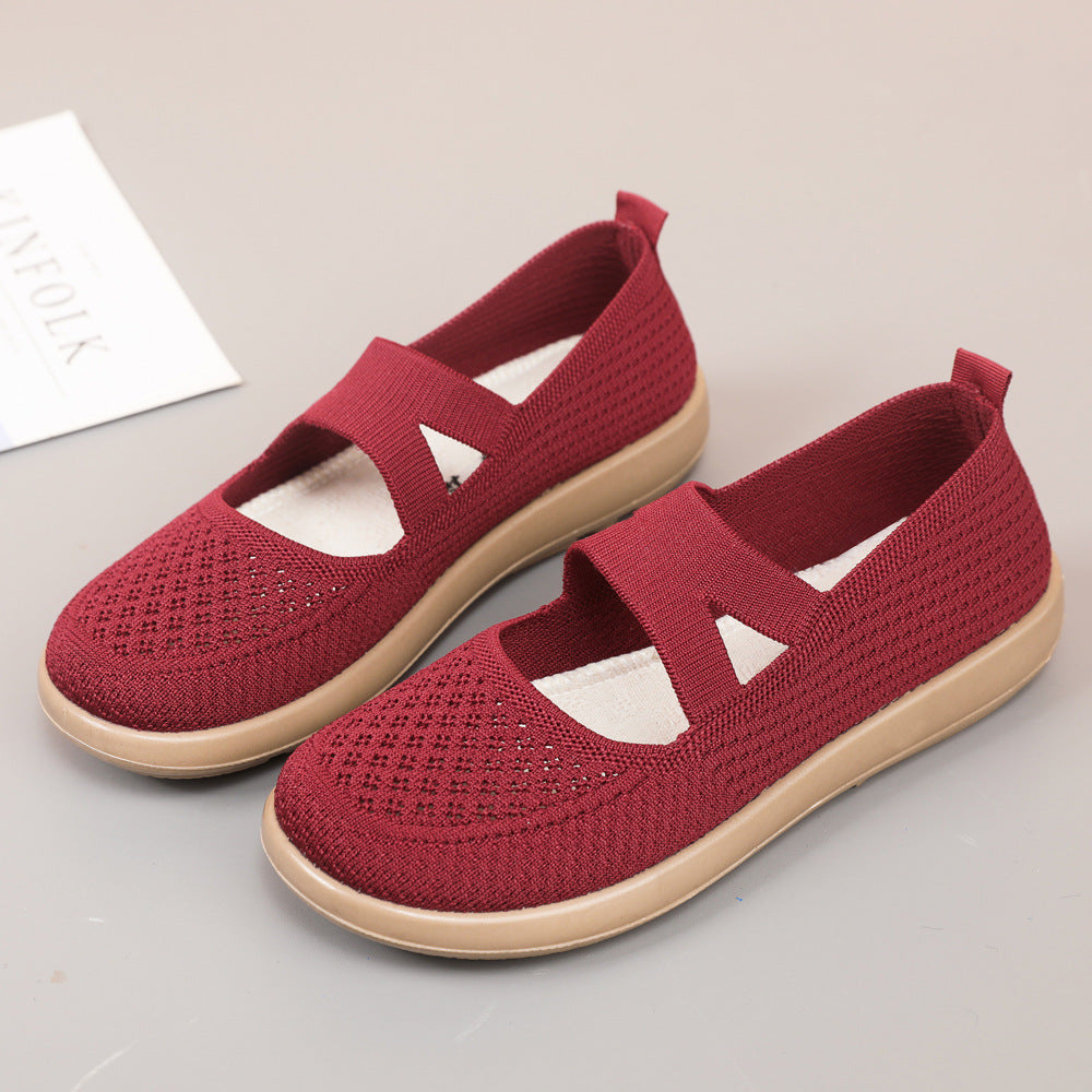 Old Beijing cloth shoes, women's versatile mother shoes, middle-aged and elderly soft soles, lightweight casual women's single shoes, cross-border wholesale