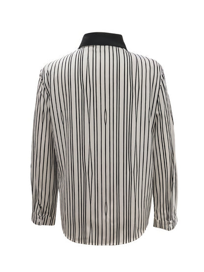 Striped long-sleeved shirt women's pre-fall new shirt versatile top commuter women's shirt