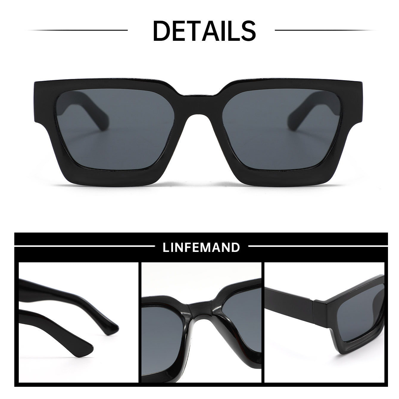 Classic square frame sunglasses 2025 cross-border hot sale wholesale full frame sunscreen men's and women's high-end face small sunglasses