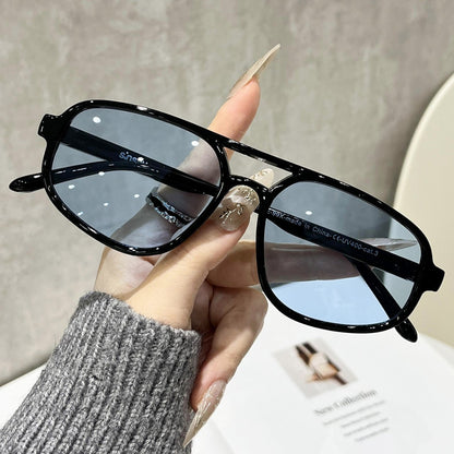 Dual-Beam Sunglasses 2026 European & American New High-End Sunglasses for Men and Women, Sun Protection Driving Pilot Sunglasses