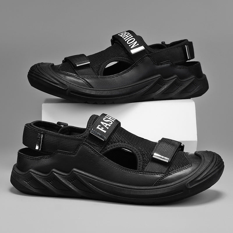 Men's Sandals Soft Sole, 2026 Summer New Rome Vacation Casual Beach Shoes, Clog Shoes, Breathable Closed-Toe Sandals