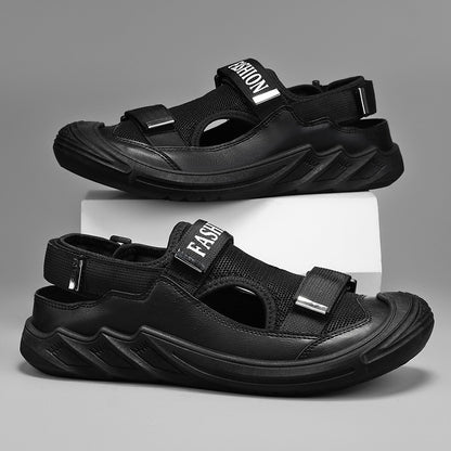 Men's Sandals Soft Sole, 2026 Summer New Rome Vacation Casual Beach Shoes, Clog Shoes, Breathable Closed-Toe Sandals