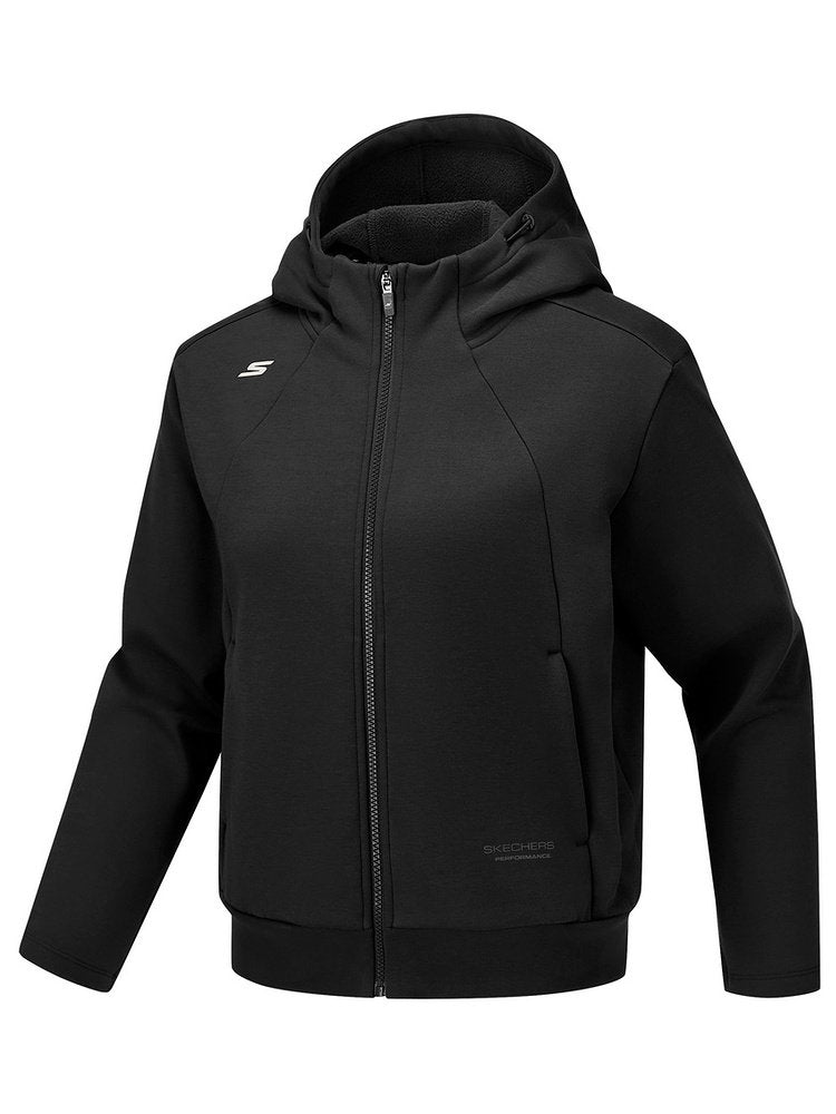 Skechers Women's Hoodie Winter New Fleece Loose Casual Knitted Sports Jacket P425W044-0018