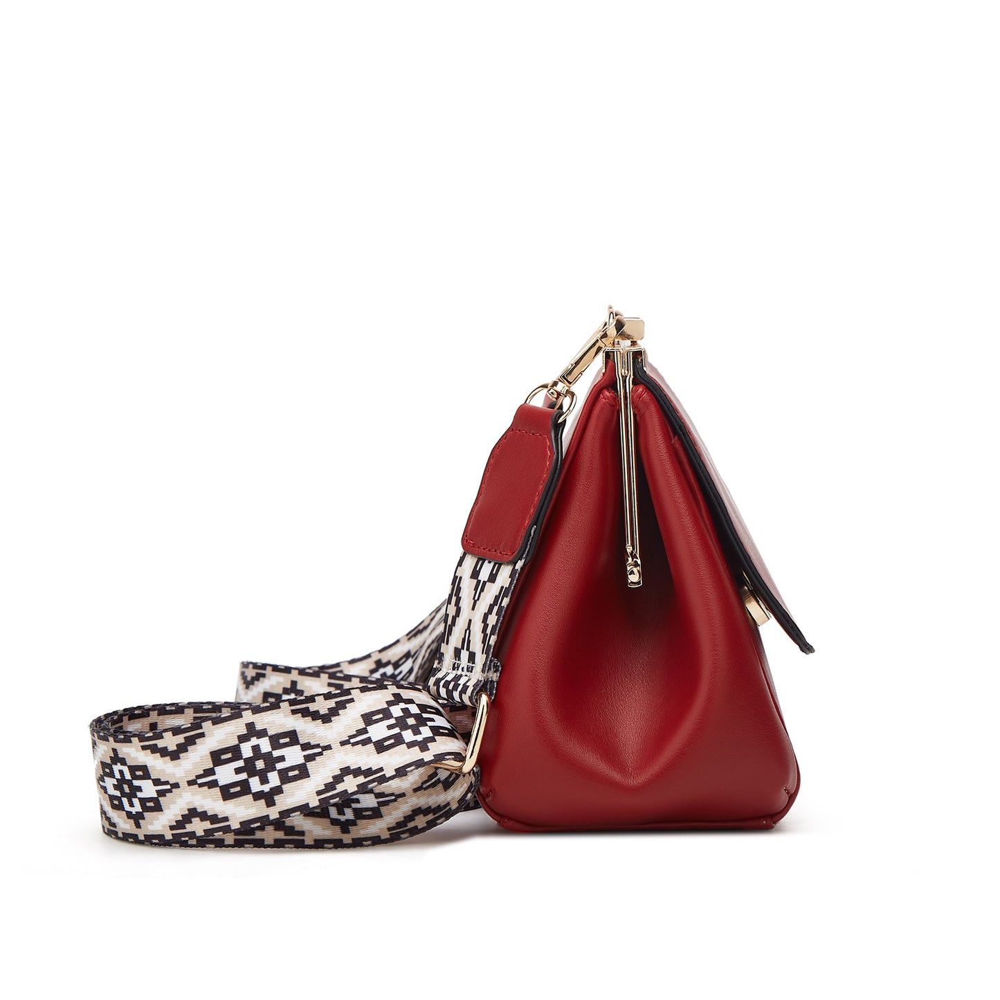 Cross-border retro leather small square bag clip bag one-shoulder crossbody women's bag simple style handbag gentle underarm bag