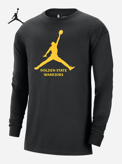 T-shirt desportiva para homem Nike Jordan genuína e original, manga comprida, respirável e larga, modelo FN1264