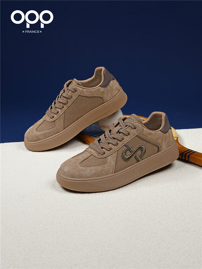 OPP men's shoes spring 2026 new retro low-top lightweight and versatile casual sports light luxury leather trendy brand shoes