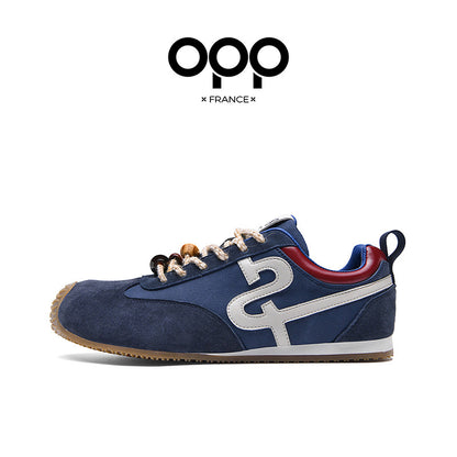 OPP men's shoes spring low-top lightweight leather versatile ruffian handsome Forrest Gump shoes outdoor leisure sports hiking and touring shoes