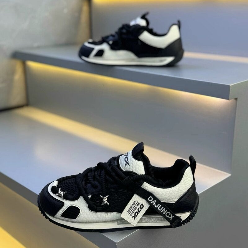 Men's Summer 2026 New Fashionable Versatile Comfortable Casual Shoes, Leather Mesh Patchwork, Breathable Soft-Soled Lightweight Argan Shoes