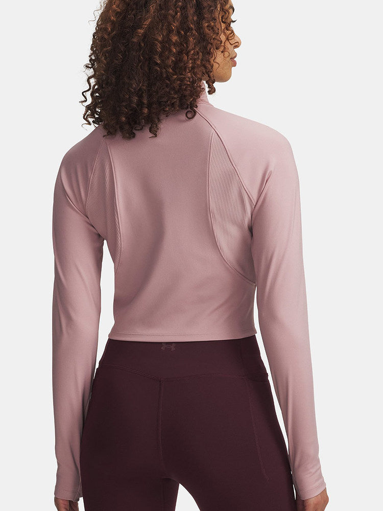 Under Armour Jacket Women's Fall Winter Meridian Knit Training Sports Half Zip Jacket 6003993-673