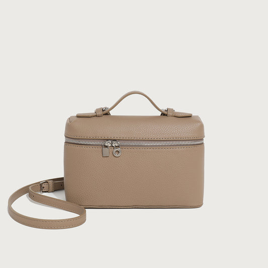 Bolsa de senhora pequena para viagens internacionais, tendência 2024, bolsa de mão com fecho duplo, necessaire para maquilhagem, bolsa a tiracolo para venda por grosso.