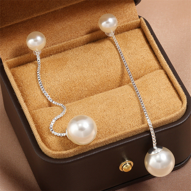 RAKOL cross-border fashion pearl earrings, long Korean temperament Internet celebrity earrings, new trendy women's earrings