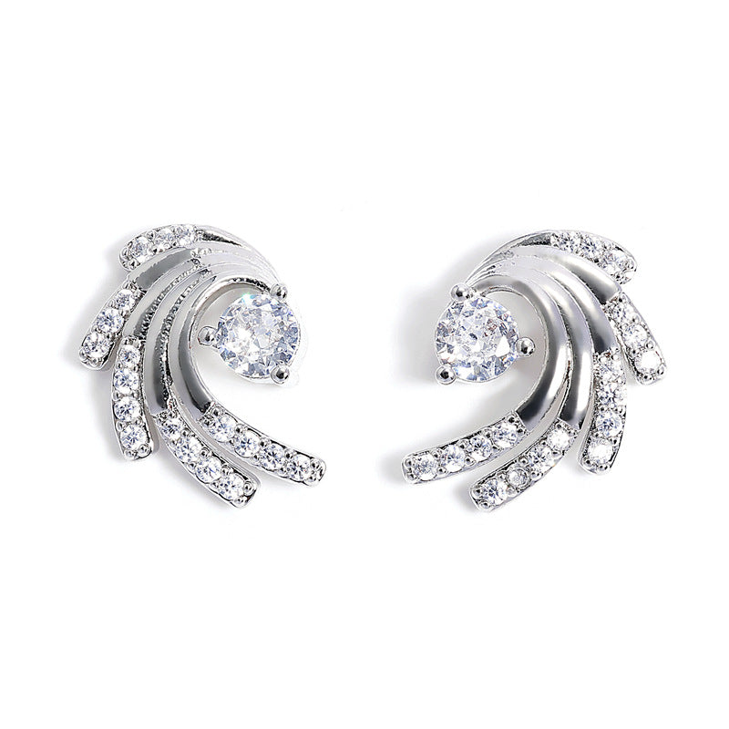 RAKOL versatile shaping earrings, fashionable cross-border hot-selling, personalized wing-shaped stud earrings, elegant and elegant for women