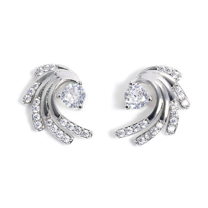 RAKOL versatile shaping earrings, fashionable cross-border hot-selling, personalized wing-shaped stud earrings, elegant and elegant for women
