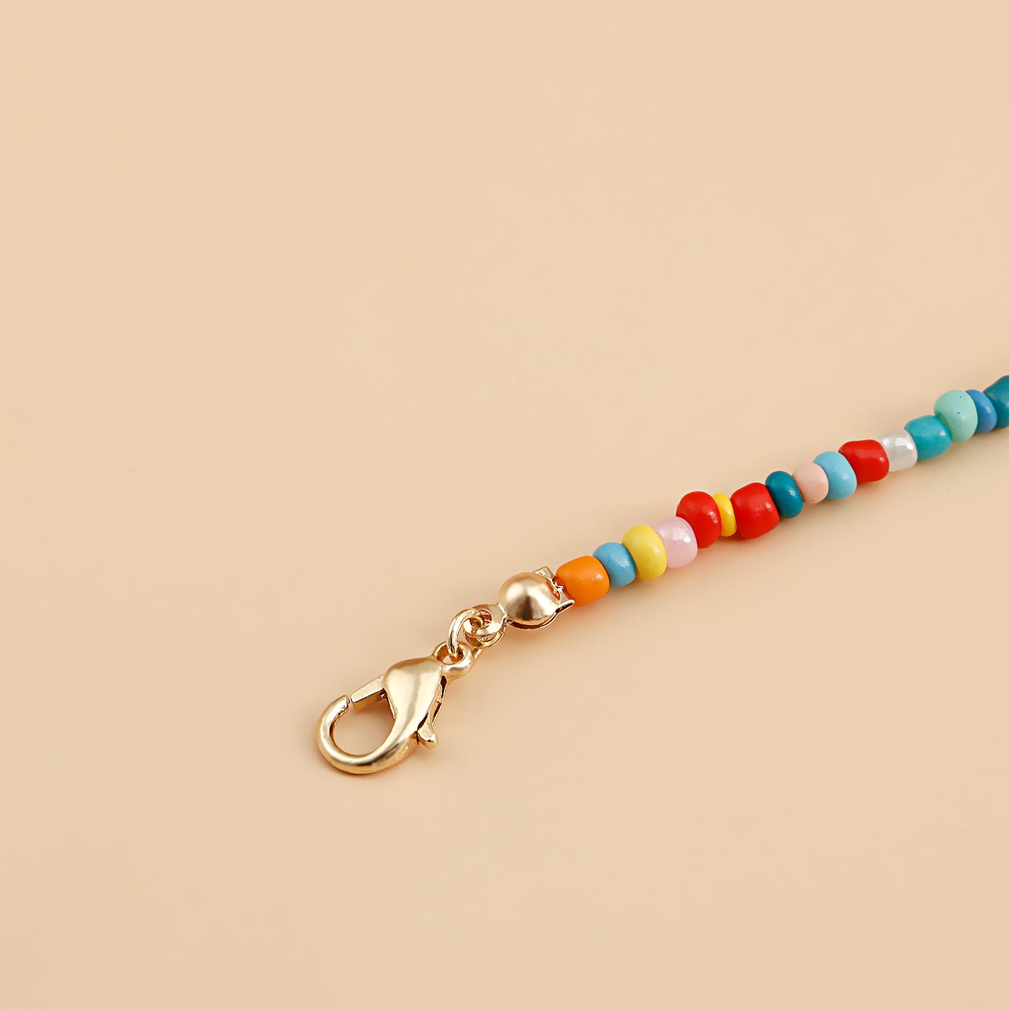 European and American cross-border jewelry bohemian color rice beads pearl beaded necklace women's hand-woven necklace wholesale