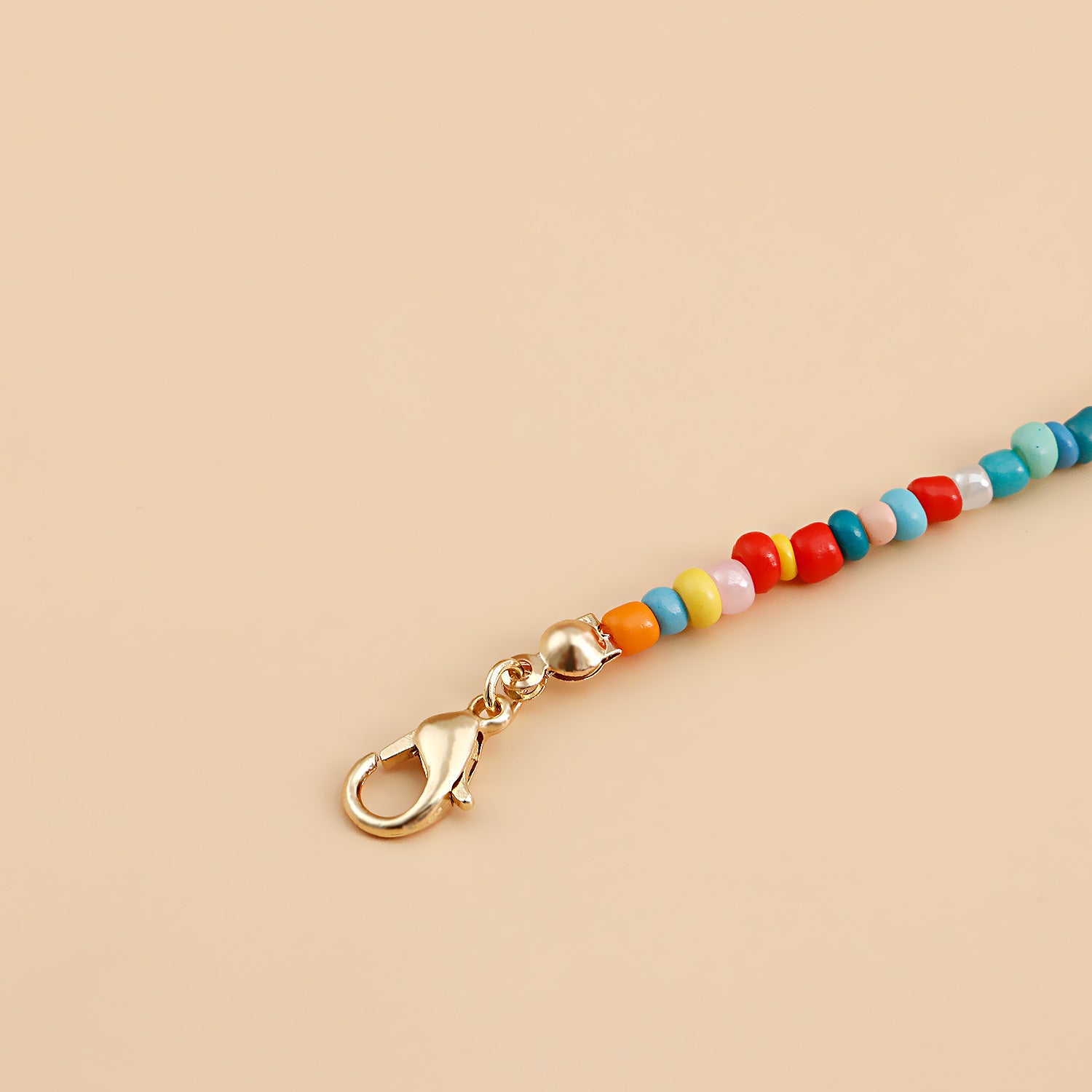 European and American cross-border jewelry bohemian color rice beads pearl beaded necklace women's hand-woven necklace wholesale
