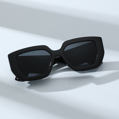 Oversized square frame sunglasses women's 2025 cross-border new product personality thick temples Internet celebrity trend street photography plain sunglasses
