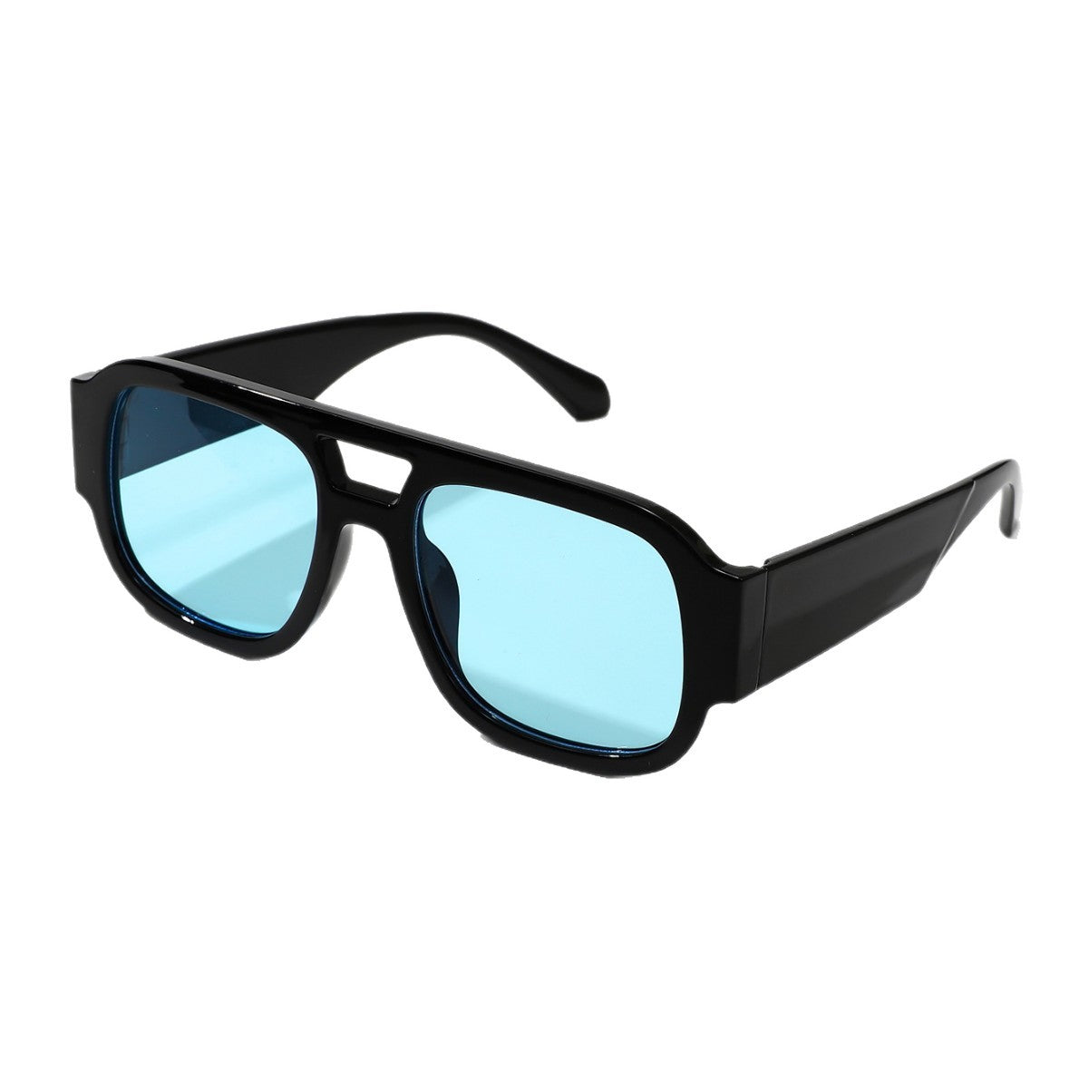 Dual-beam sunglasses, new fashionable sun-protection sunglasses, European and American photo influencer sunglasses, women's high-end style