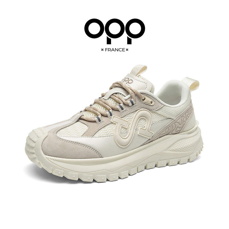 OPP men's shoes 2026 spring niche light luxury sports and leisure shoes, high-end trendy brand outdoor tourism hiking dad shoes