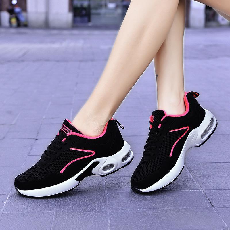 Women's shoes autumn and winter cross-border flat trendy shoes 2022 Korean version European and American air cushion casual flying knitted sports shoes women's trendy brand