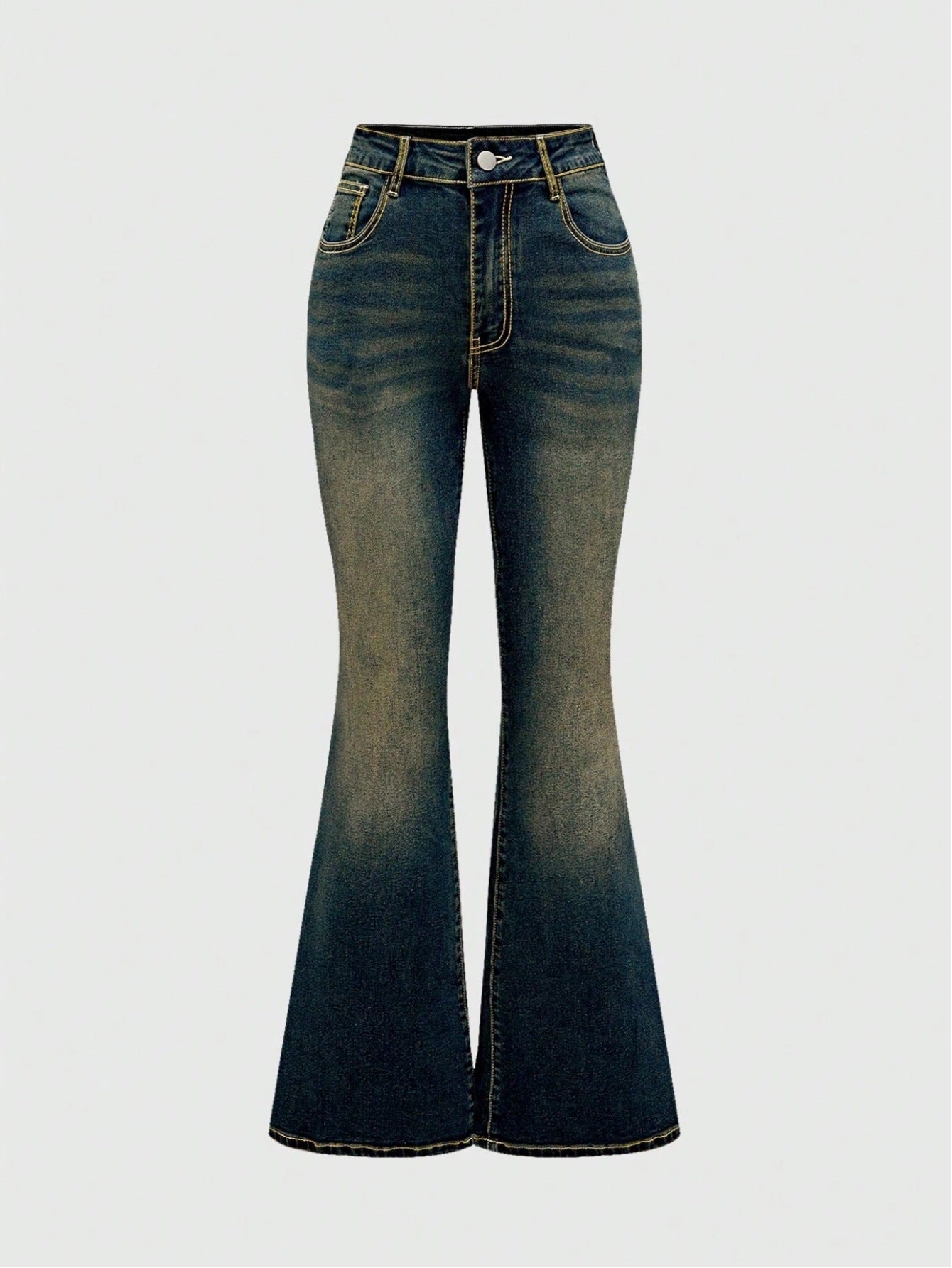 [Cross-border explosive] slightly spicy embroidery jeans elastic slim women's jeans blue