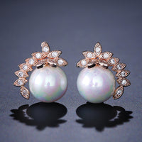 Stud earrings - rose gold