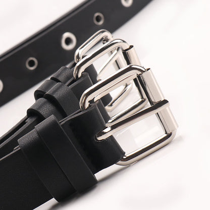 Cross-border new fashion cut-out belt women's versatile jeans belt trendy hip-hop style corn unisex belt