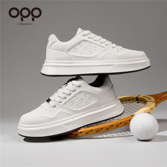 OPPOPP Men's Shoes 2026 New Spring White Shoes Soft Sole Versatile Sports Popular Light Luxury Men's Casual Shoes