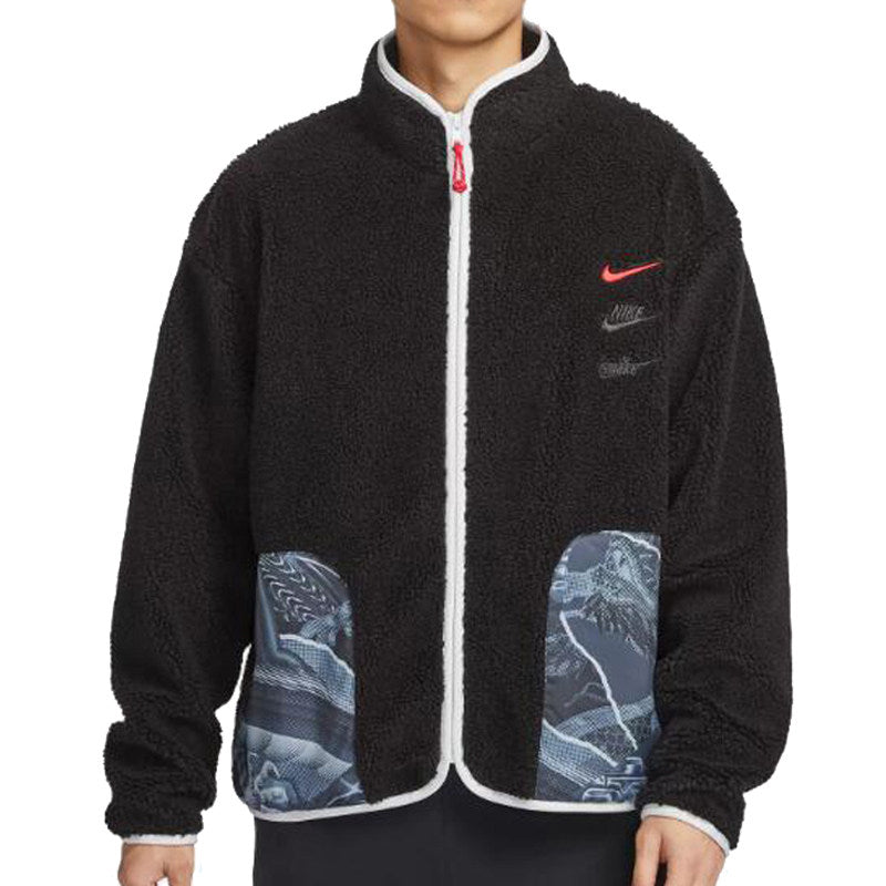 NIKE Nike Men's Winter Fleece Casual Stand Collar Thermal Jacket FZ6194-677-126-010