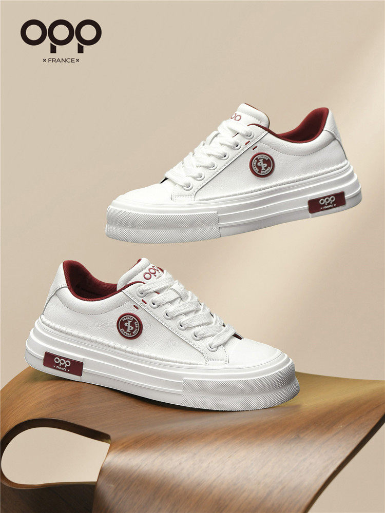 OPP men's shoes spring 2026 new platform sports leisure versatile white shoes low-top high-end popular board shoes