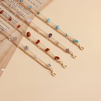 European and American cross-border jewelry bohemian natural color turquoise waist chain body accessories women's waist chain