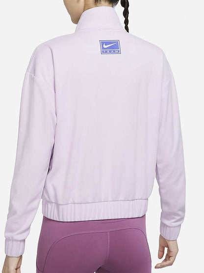 Nike Official Genuine Women's Loose Comfortable Casual Sports Stand Collar Jacket DQ6384-530