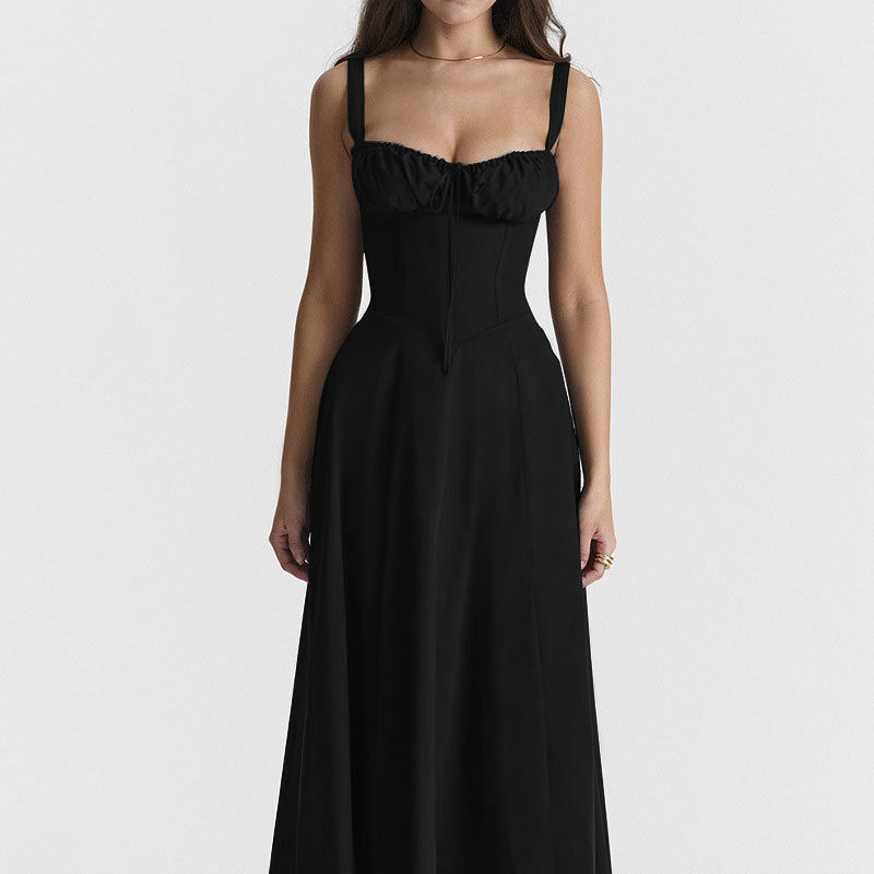 2026 Amazon independent station European and beautiful women's new floral square neck sexy slit spring dress for women