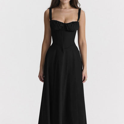 2026 Amazon independent station European and beautiful women's new floral square neck sexy slit spring dress for women