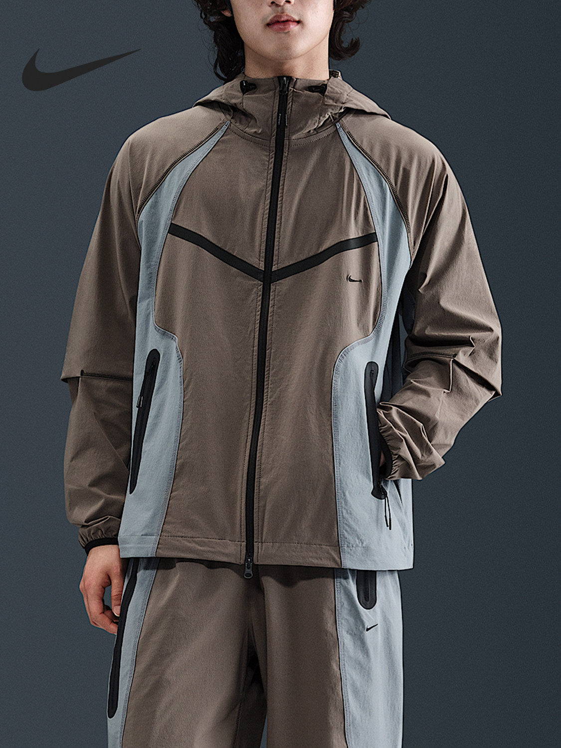 Nike Official Nike Genuine Dri-FIT Men's Woven Hooded Panelled Sports Jacket IH8462-289