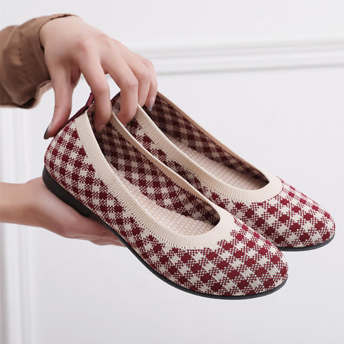 Spring, summer and autumn flying woven breathable women's shoes, old Beijing cloth shoes, flat soles, one-foot shoes, fashionable casual women's single shoes, drop shipping