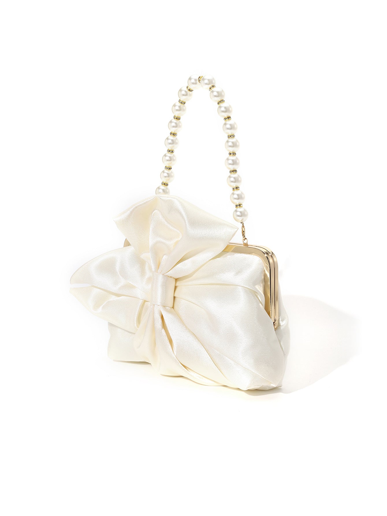 Francês doce retro estilo nacional arco colorido tong cetim high-end pérola bolsa casamento senhoras saco de jantar