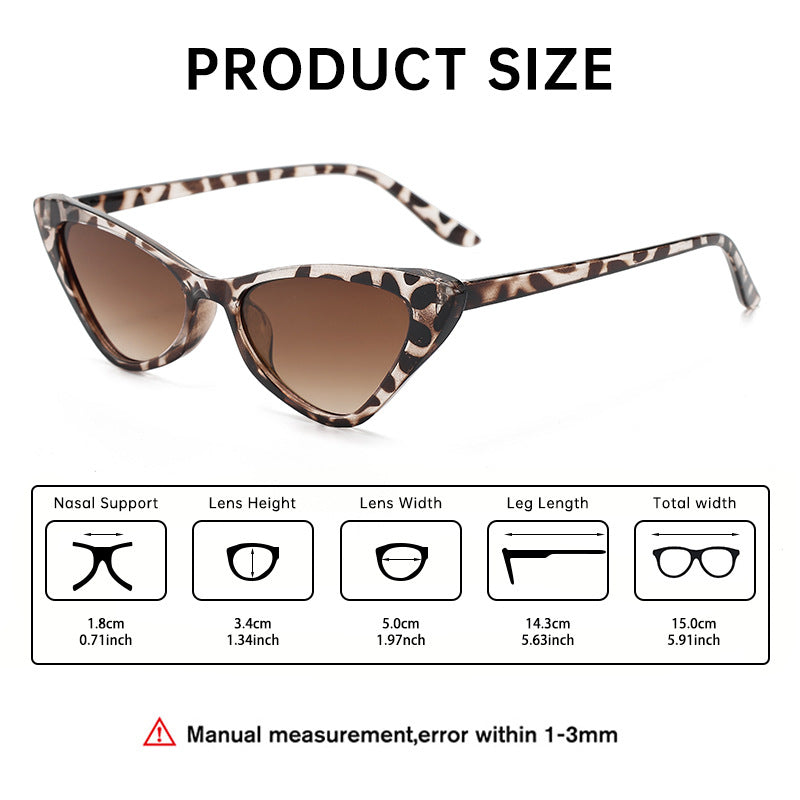 Vintage cat-eye sunglasses, European and American unique triangle small frame sunglasses, cross-border GM sunglasses for women, high-end style