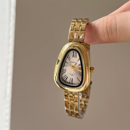 Cross-border hot-selling wristwatches, steel strap watches, women's snakehead head, commuter, light luxury minimalist, quartz watches, women's watch manufacturer wholesale