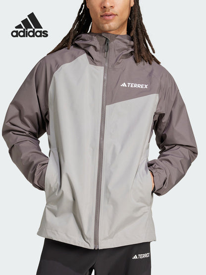 Adidas Official Genuine New Men's Style. Outdoor splicing loose hooded jacket JN8809