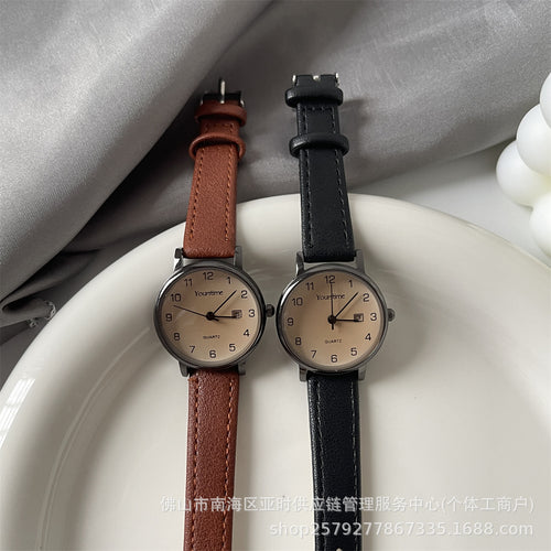 Best-selling women's exam special watches, niche student college entrance exam top student silent calendar quartz watches men's cross-border wholesale