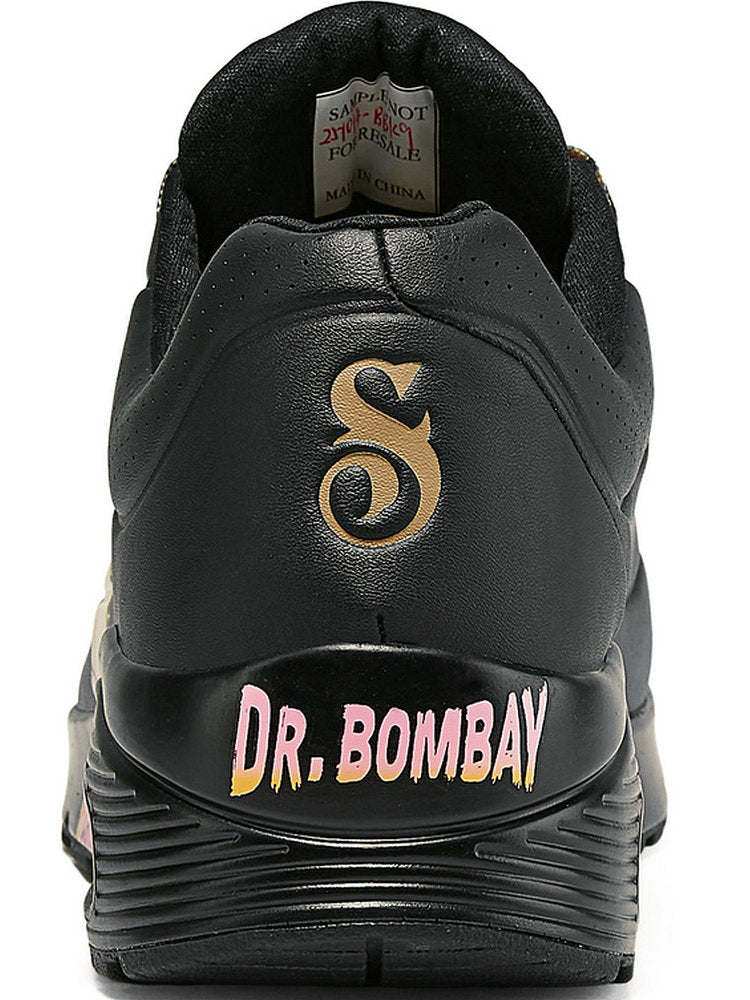 Skechers co-branded men's and women's shoes 2024 Fall Cushioning Black Casual Sneakers Daddy Shoes 251014 BBK