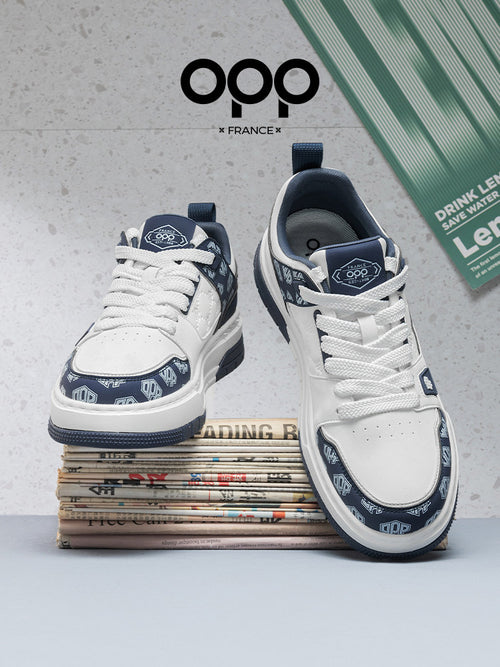 OPP men's shoes spring 2026 new popular thick-soled versatile high-end ruffian handsome leather casual sneakerboard shoes