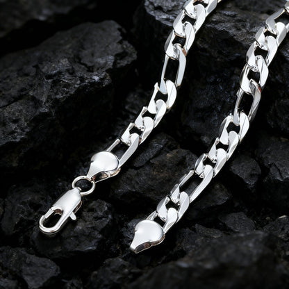 3:1NK Necklace Titanium Steel Gold 8mm Men's Hip Hop Cuban Chain Stainless Steel Figaro Chain Accessories Figaro Chain