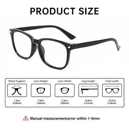 Classic transparent blue light blocking glasses frame, square and round frame, bare-faced flat light glasses, face-fixing students, myopia glasses frames make the face look smaller