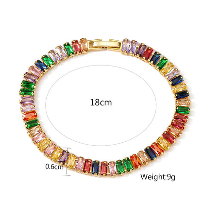 Cross-border supply micro-set zircon full diamond American-style bracelet, hip-hop men's and women's trendy bracelets, Tennis bracelets