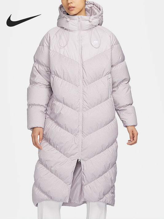 Nike Official Genuine Winter Women's Warm Casual Sports Long Down Jacket FD8213-019