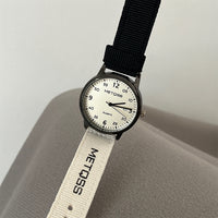[METQSS] Black Frame Almond Dial, Black + White