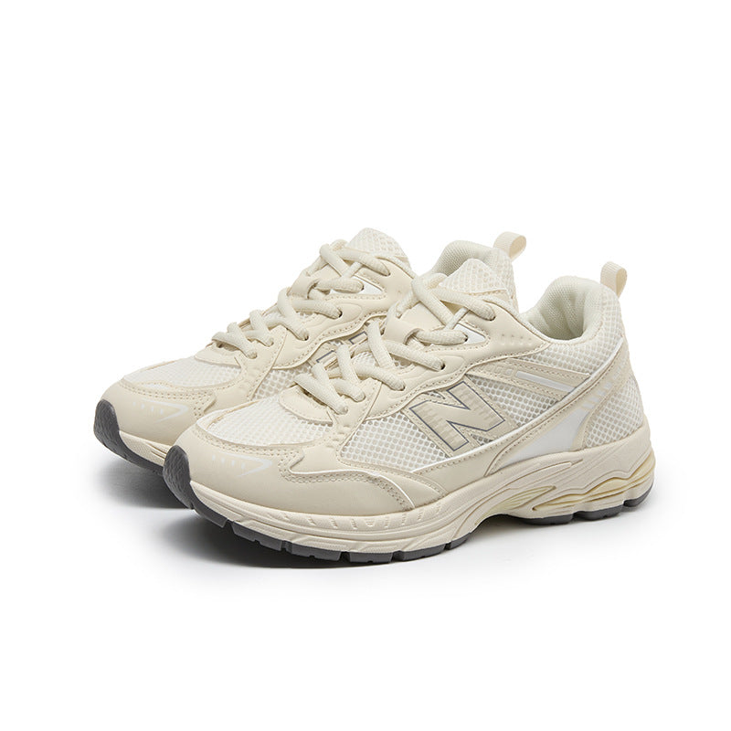 Primavera e outono New Balance Cool Running Sneakers Feminino Nova Malha Respirável Outdoor Sapatos Femininos Retro Daddy Shoes Modelos Explosivos